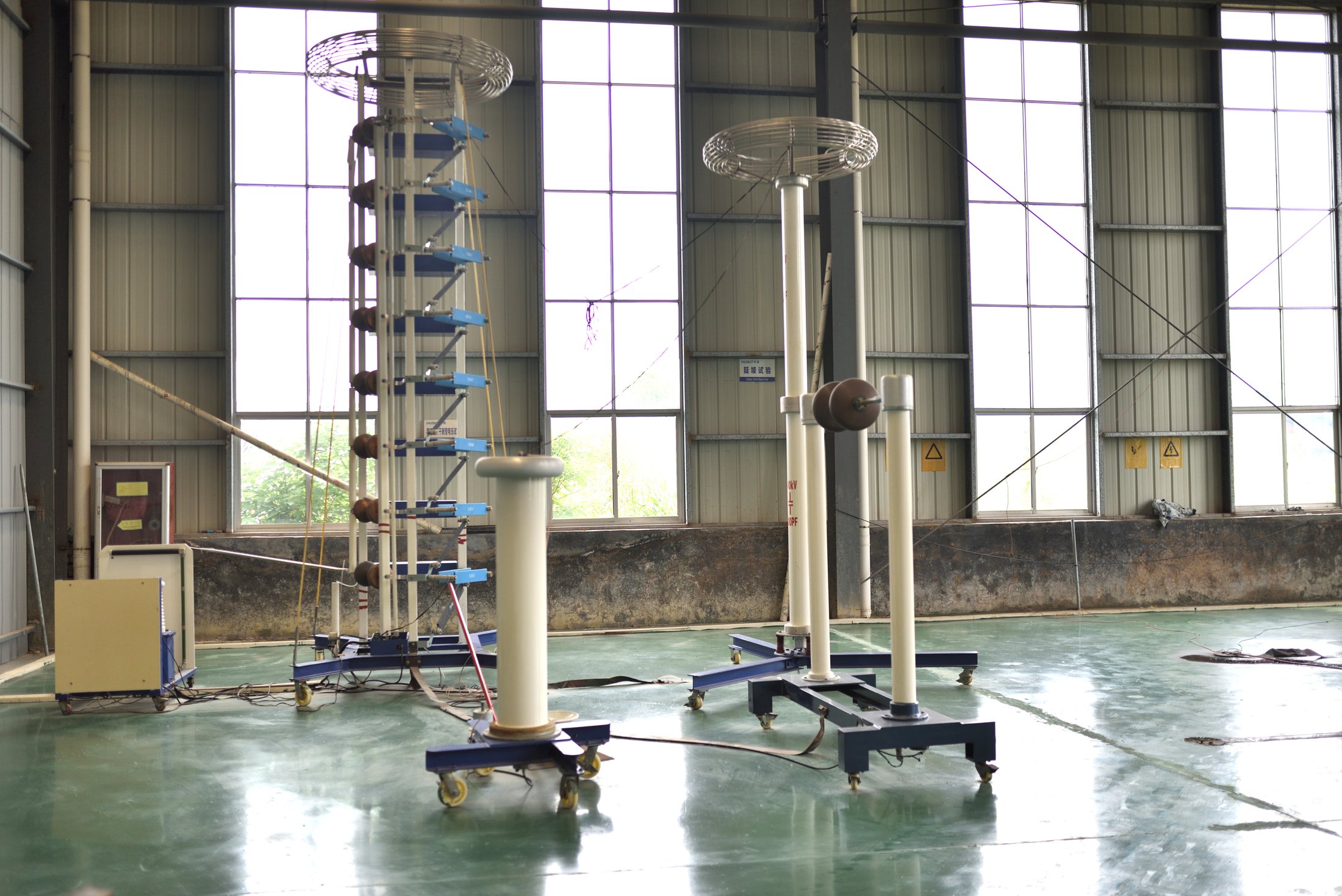 Testing equipment in the insulator factory